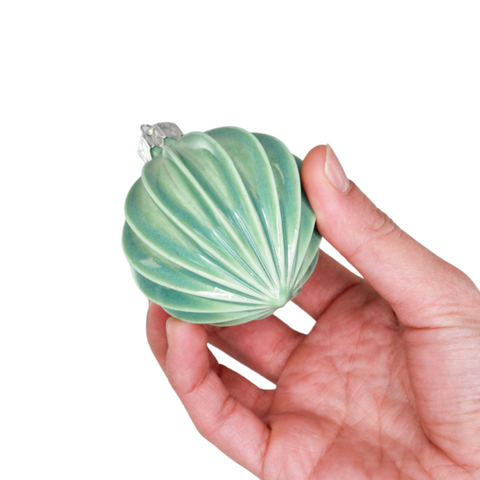 Porcelain Christmas Bauble - Celadon Glow