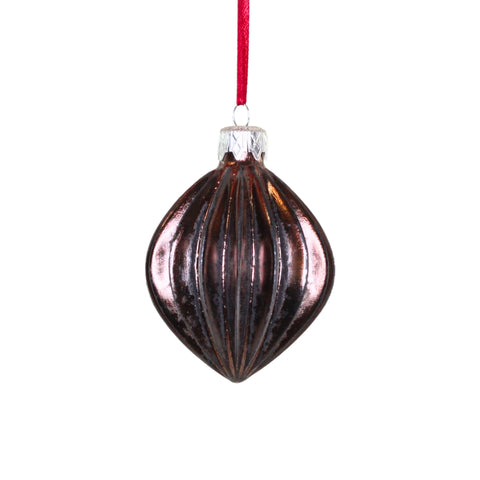 Porcelain Christmas Bauble - Golden Oak