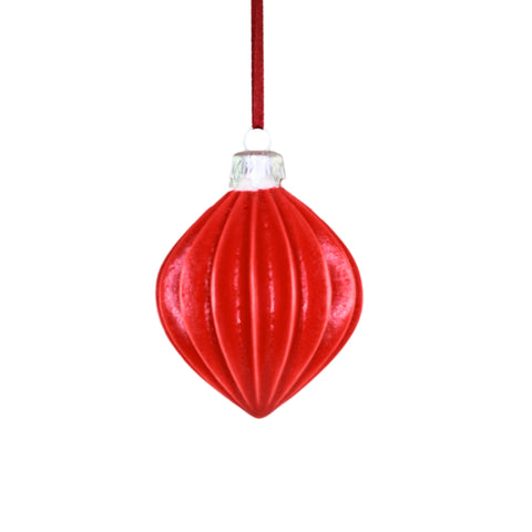 Porcelain Christmas Bauble - Ruby Glow