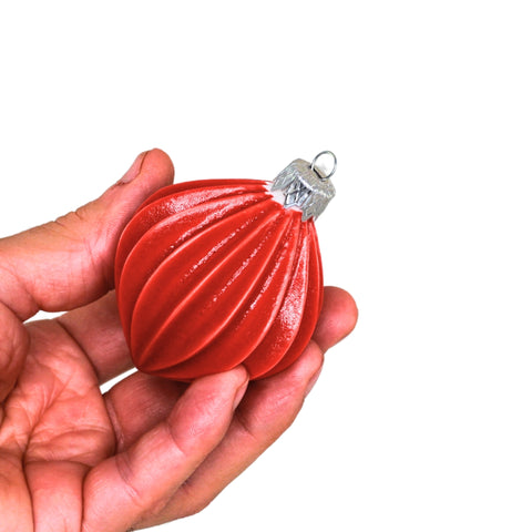 Porcelain Christmas Bauble - Ruby Glow