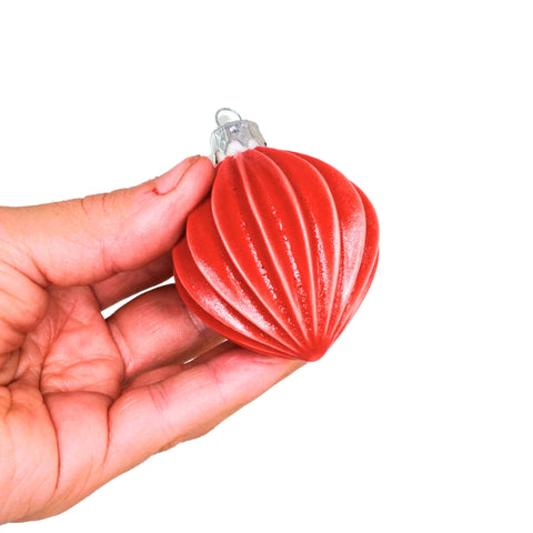 Porcelain Christmas Bauble - Ruby Glow