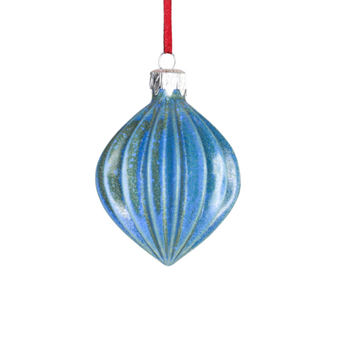 Porcelain Christmas Bauble - Deep Sapphire