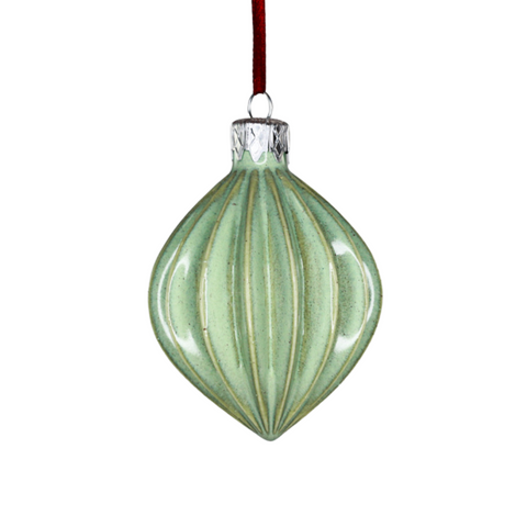 Porcelain Christmas Bauble - Jade Mist