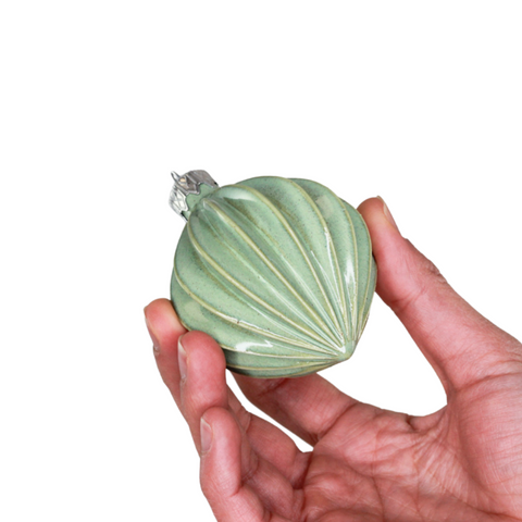 Porcelain Christmas Bauble - Jade Mist