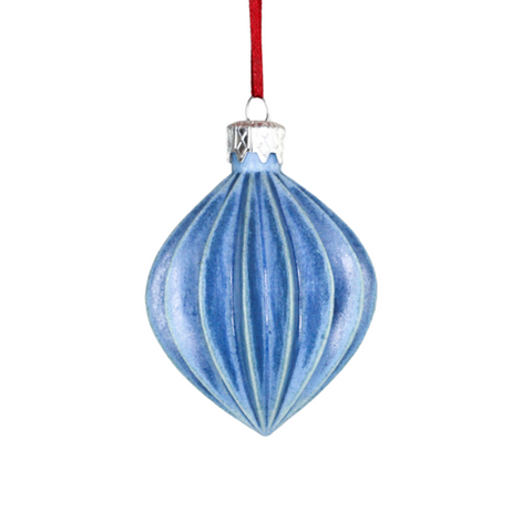 Porcelain Christmas Bauble - Midnight Frost