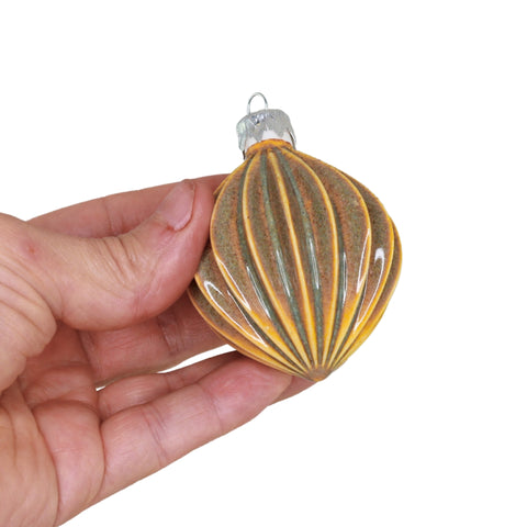 Porcelain Christmas Bauble - Autumn Leaf