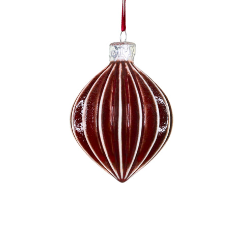 Porcelain Christmas Bauble - Crimson Glow