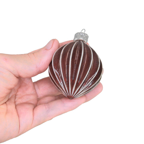 Porcelain Christmas Bauble - Crimson Glow