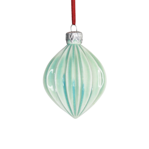 Porcelain Christmas Bauble - Seafoam Breeze