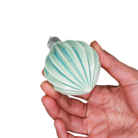 Porcelain Christmas Bauble - Seafoam Breeze